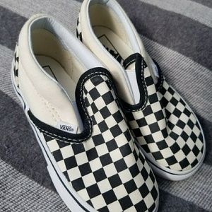 Toddler classic checkered vans slip ons sz 9.0